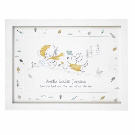 Personalised Tiny Tatty Teddy Autumn Leaves A4 Framed Print £19.99
